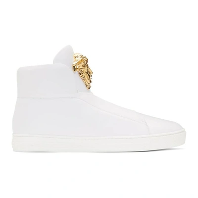 Versace Medusa Hi-top Sneakers In D01o White/