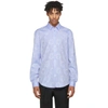 VERSACE VERSACE BLUE ALL OVER MEDUSA SHIRT,A78956 A221057