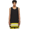 GIVENCHY GIVENCHY BLACK OVERSIZED STRIPED TANK TOP,BM70263Y03
