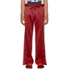 VERSACE Red & White Side Band Track Pants,A78534 A22457