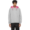 VALENTINO Grey & Pink Detachable Hood Sweatshirt,PV3MF08F3TV