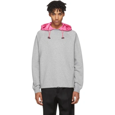 Valentino Grey & Pink Detachable Hood Sweatshirt