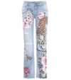 DOLCE & GABBANA EMBELLISHED MID-RISE JEANS,P00302751-1