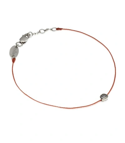 Redline White Gold And Diamond Pure Bracelet In Red
