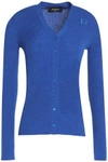 ROCHAS Embroidered ribbed-knit virgin wool cardigan,US 7789028782504127