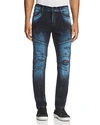 TRUE RELIGION ROCCO BIKER SUPER SLIM FIT JEANS IN BLUE BLAZE,MDAD07840F