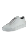 Common Projects Leather Sneakers With Contrast Heel Tab In Gray