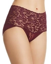Hanky Panky Plus Signature Lace Retro V-kini In Dark Dahlia