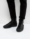 CLARKS ORIGINALS OSWYN HI TOP WEDGE SNEAKERS - BLACK,26129256