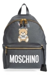 MOSCHINO X PLAYBOY LARGE BUNNY BEAR WOVEN BACKPACK - BLACK,A763282101555