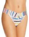Hanky Panky Brighton Stripe Original-rise Lace Thong In Multi Stripe