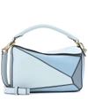 Loewe Mini Puzzle Calfskin Leather Crossbody Bag - Blue In Blue