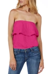 MICHAEL STARS RUFFLE TUBE TOP,DMG10