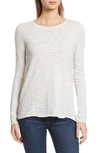 Atm Anthony Thomas Melillo Destroyed Wash Long Sleeve Slub Jersey Tee In Flax