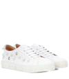 AQUAZZURA COSMIC STAR LEATHER SNEAKERS,P00302045-3