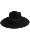 Gucci Fur Felt Wide Brim Hat - Black