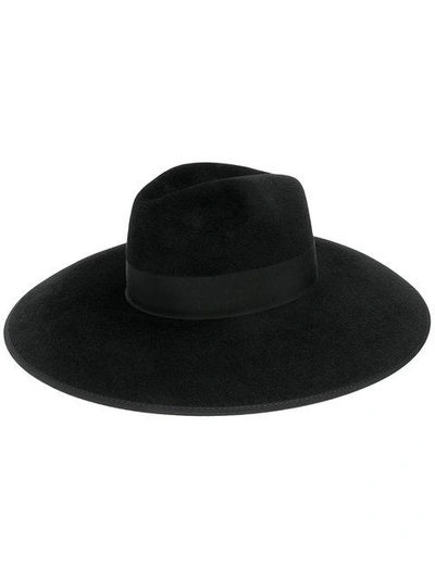 Gucci Fur Felt Wide Brim Hat - Black