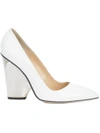 PAUL ANDREW PAUL ANDREW SCULPTED HEEL PUMPS - WHITE,116901PA2612512511