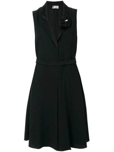 Lanvin Rosette Detail Dress In Black