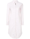 THOM BROWNE BUTTON DOWN KNEE LENGTH SHIRT DRESS WITH GROSGRAIN PLACKET,FDS001E0013912599405