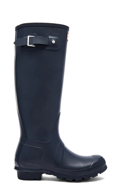 Hunter Original Tall Rain Boot In Navy.