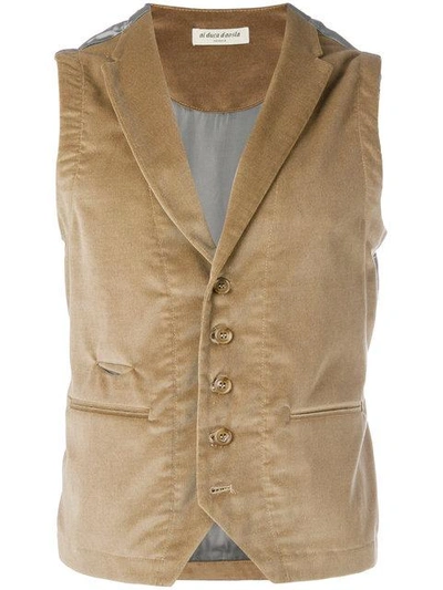 Al Duca D'aosta Fitted Buttoned Waistcoat In Brown