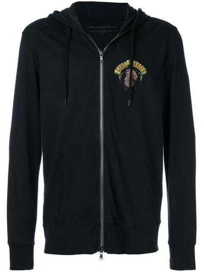 John Varvatos Guns N' Roses Graphic Zip Hooded Sweatshirt In Black