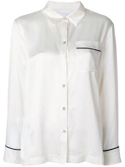 Asceno 条纹边饰衬衫 In White