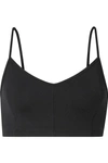 Live The Process Corset Stretch-supplex Sports Bra In Black