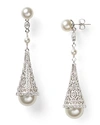 NADRI PAVE CONE DROP EARRINGS,AO1054RWP