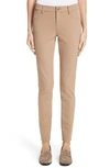 Lafayette 148 Mercer Acclaimed Stretch Mid-rise Skinny Jeans In Camello