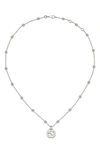 GUCCI SILVER INTERLOCKING-G PENDANT NECKLACE,YBB47922100100U