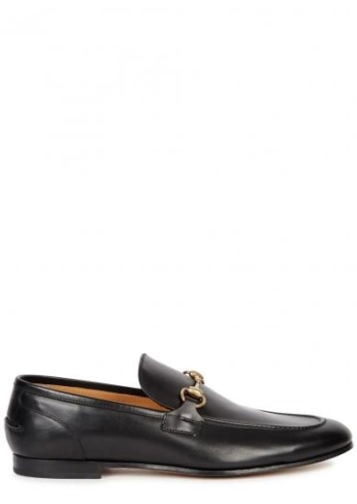 Gucci Men Jordaan Leather Loafers In Black