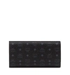 Mcm Original Visetos Coated Canvas Flap Wallet In Black