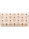 Mcm Visetos Original Three Fold Wallet - Neutrals In Neutrals