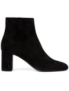 Saint Laurent Lou Ankle Boots In Black