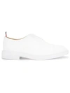 Thom Browne Leather Oxford Shoes In White