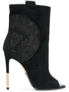 BALMAIN heeled crest ankle boots,S8FC154PCMA12618276