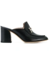 Tod's Chunky Heeled Mules In Black