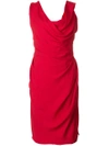 VIVIENNE WESTWOOD VIVIENNE WESTWOOD ANGLOMANIA COWL NECK DRESS - RED,S26CT0609S4855012609031