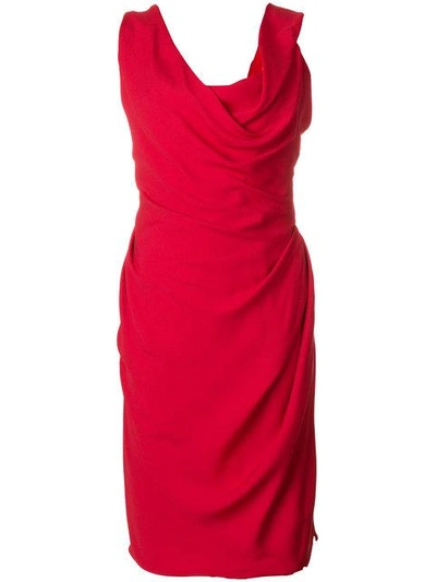 Vivienne Westwood 垂褶领连衣裙 In Red