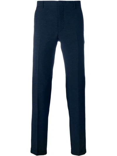 Prada Slim Trousers In Vwu Dark Cerulean