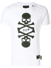 PHILIPP PLEIN skull patch T-shirt,MTK1912PJY002N12610890