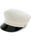 MANOKHI PEAKED CAP,MANO153WHITELAC12600600