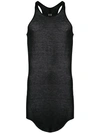RICK OWENS sheer longline vest top,RU18S5150RC12619548