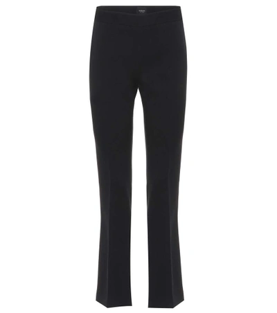 Giambattista Valli Mid-rise Kick-flare Crepe-cady Trousers In Black