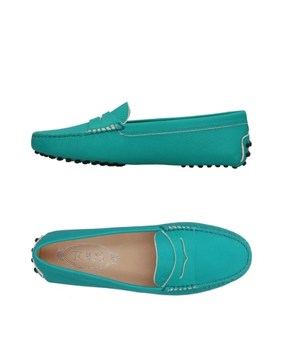 Tod's Loafers In Turquoise