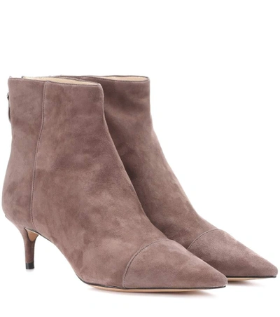 Alexandre Birman Exclusive To Mytheresa.com - Kittie Suede Ankle Boots In Brown
