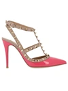 VALENTINO GARAVANI PUMPS VALENTINO ROCKSTUD ANKLE STRAP IN GENUINE PATENT LEATHER WITH MICRO METAL STUDS,10293626