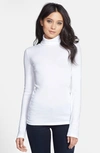 Splendid Long Sleeve Turtleneck Top In White
